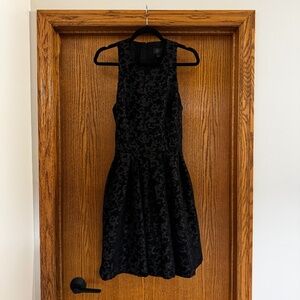 Black formal fit and flare dress